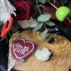 Fondant rose en coeur senteur Pomme d'amour 20g