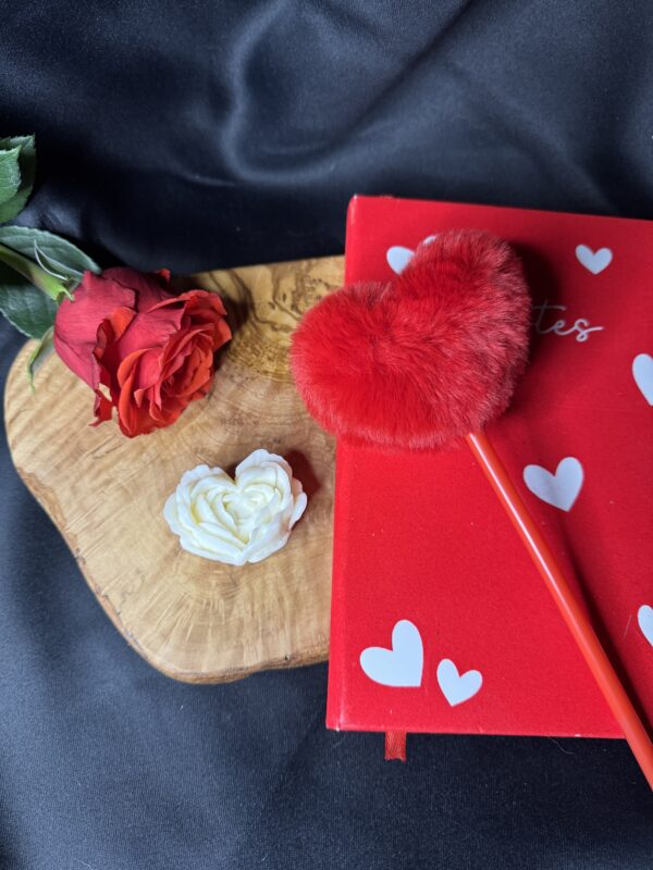 Fondant rose en coeur senteur cerise 20g