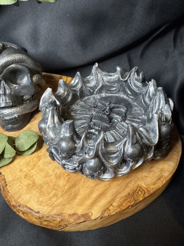 Cendrier Skull noir et argent – Image 4