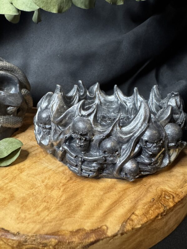 Cendrier Skull noir et argent – Image 2
